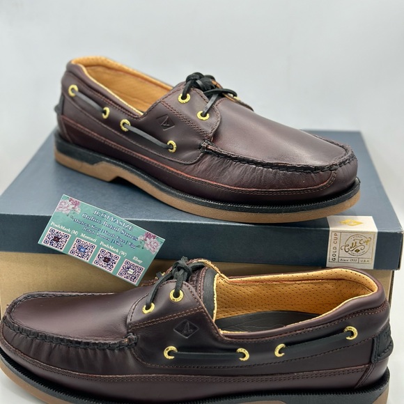 SPERRY GOLD CUP AUTHENTIC MAKO 2-EYE BOAT SHOES - Picture 7 of 9